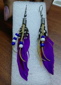 Feather Drop Earrings