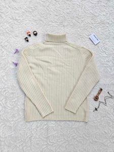 LACOSTE Cream Turtleneck Sweater