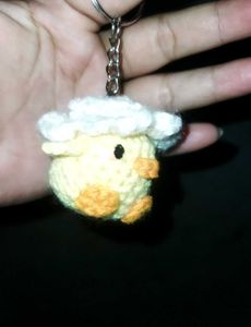 Crochet Chicken Keychain