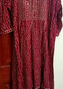 Designer Bandhini Umbrella Kurti