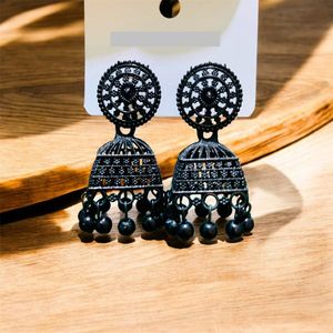 Black Jhumka Earrings