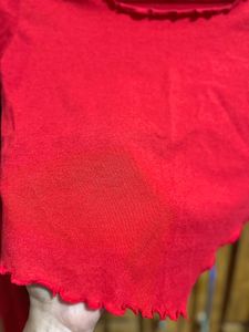 Long Sleeve Asymmetric Hem Crop Top