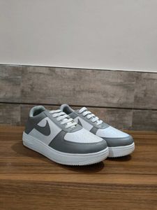 Grey &amp; White Fashion Sneakers