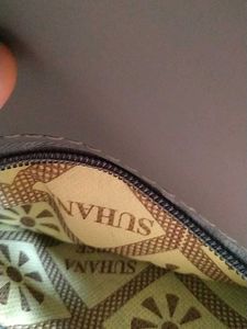 Gray Satchel with Teddy Bear Patch