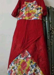 Athena Red Floral Maxi Dress XXL