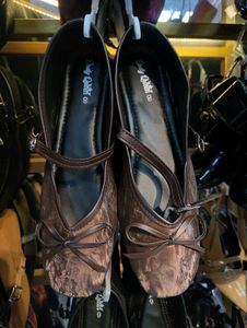 Lady Queen Brown Ballerina Flats
