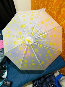 Yellow Polka Dot Umbrella New With Tag