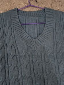 Light Blue Cropped Sweater Vest