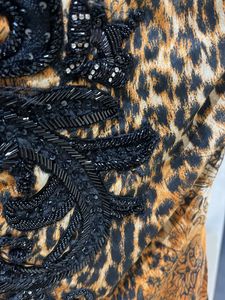 Leopard Print Embellished Kurti