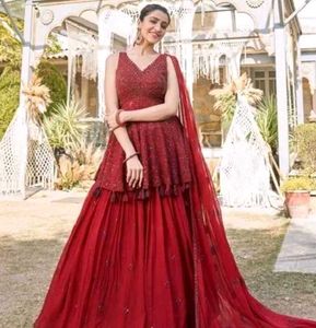 Elegant Red Lehenga Choli Set