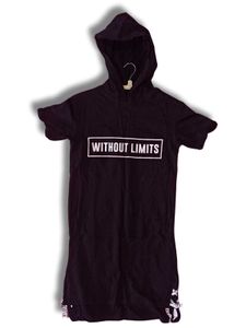 Black 'Without Limits' Hoodie Dress