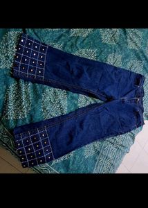 Women Embroidery Jeans