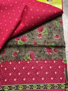 Pink And Grey Unstitched Salwar Suit Piece