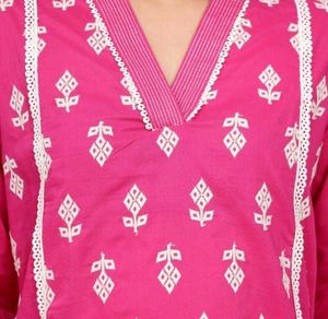 New Embroidered Pure Cotton Kurti for Sale!