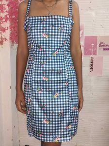 Floral Gingham Dress