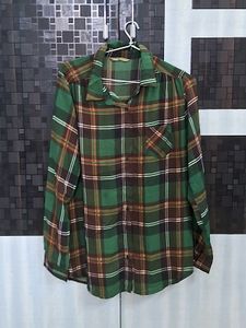 Vintage Plaid Flannel Shirt Wid Inner