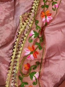 Kurti Set For Women In Peach Colour , Floral