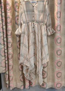 Plad Button Up Dress