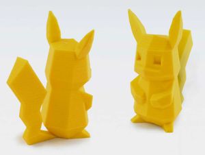 low poly Pikachu keychain option