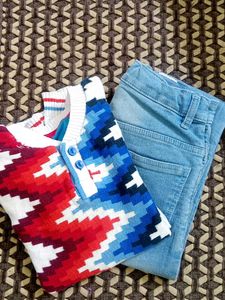 Kids Outfit: Jeans and Sweater