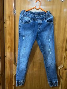 Girls Distressed Denim Jeans