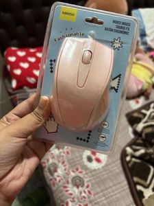 Miniso Pink Wired Mouse - New in Package