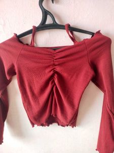 Trendy strap elastic pico top