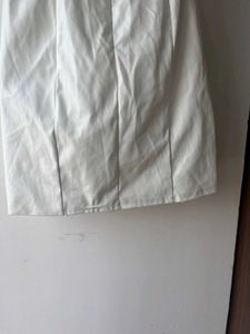 White leather tube dress