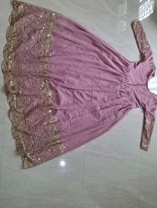 Pink Anarkali suit set🌷