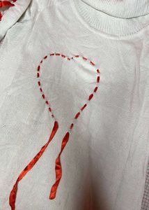Winter❄️ red heart❤️ long Top And Full Selves