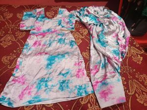Stylish Tie-Dye Kurta Set