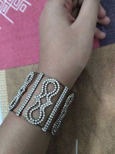 2 Sparkling Cuff Bracelet,hairband and one belt