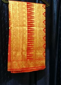 Red & Gold Banarasi Silk Saree