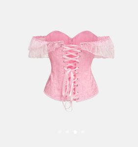 Pink Lace Corset Top