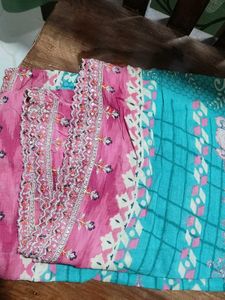 Pink Embroidered Kurta Set