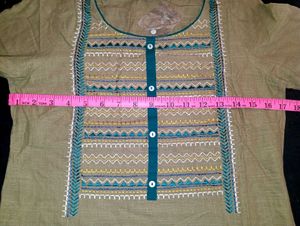 Olive Colour Casual New Kurta