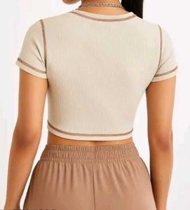 Beige Crop Top