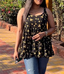 Sunflower Print Top