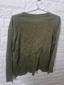 Olive Green Long Sleeve T-Shirt