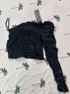 ZARA Black One-Shoulder Top