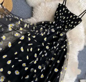 Black Daisy Tulle Sundress