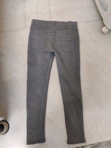 High Waist Gray Denim Women