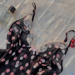 Polka Dot Lace Trim Cami