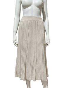 Elegant Pleated Knit Midi Skirt