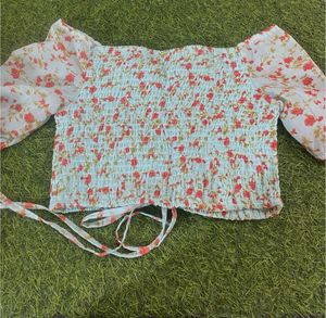 Floral Print Crop Top