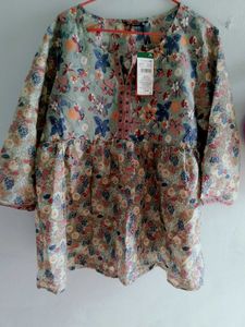Floral Print Kurta