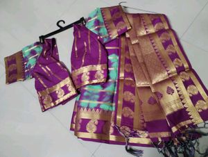Elegant Tie-Dye Banarasi Silk Saree
