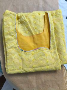 Yellow Embroidered Top