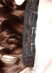 Hair Extension With 5clips ( Light Brown)