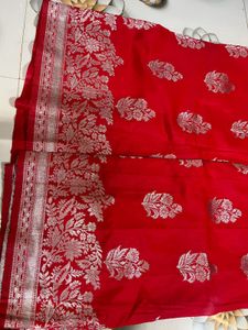 New Chilli Red Colour Saree😍🔥